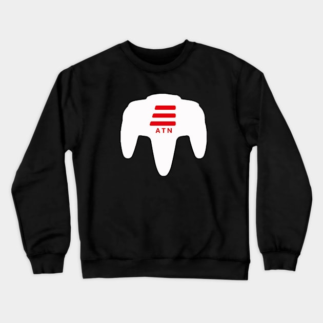 ATN64 Abbreviated in White Crewneck Sweatshirt by All Things Nintendo